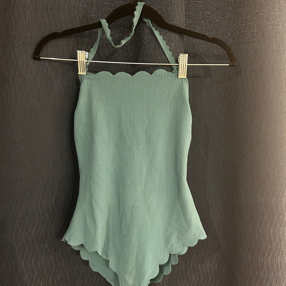 Marysia Swim Scalloped Teal swimsuit